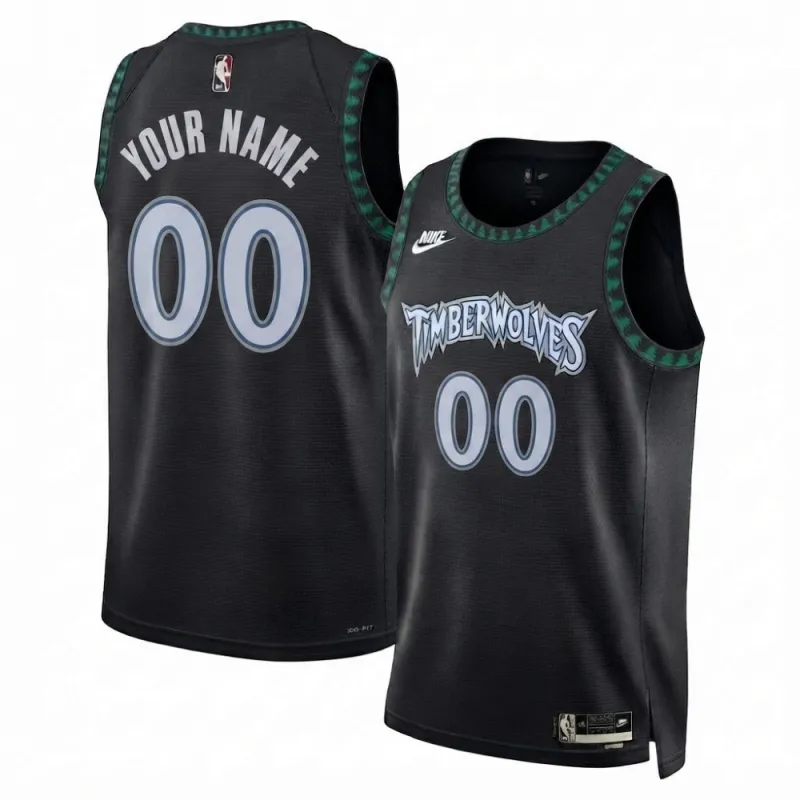 Minnesota Timberwolves Nike Unisex Black Swingman Custom Jersey – Classic Edition