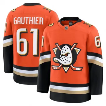 Cutter Gauthier Men's Anaheim Ducks Orange Home Premium Jersey