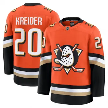 Chris Kreider Men's Anaheim Ducks Orange Home Premium Jersey