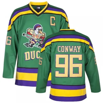 Charlie Conway Men's Mighty Ducks Movie Green Ice Hockey Jersey