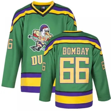 Gordon Bombay Men's Mighty Ducks Movie Green Ice Hockey Jersey