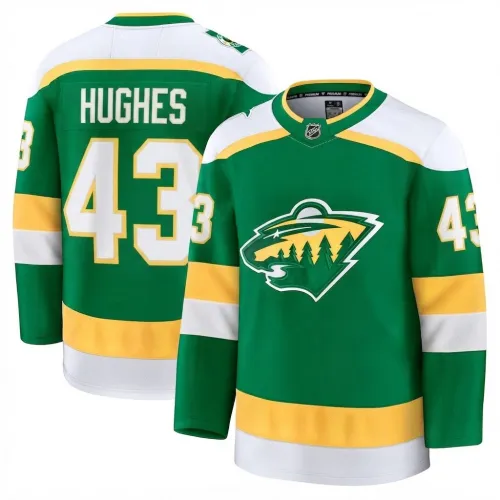 Camisola Premium Alternativa Verde do Minnesota Wild para Homem da HUGHES