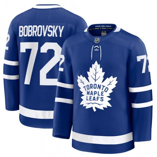 Maillot Premium bleu domicile de Sergei Bobrovsky (Toronto Maple Leafs) pour homme