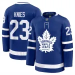 Matthew Knies: blauw Premium-thuisshirt voor heren van de Toronto Maple Leafs