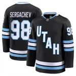 Camisa Premium de Casa Preta «Utah Mammoth» de Mikhail Sergachev para Homem