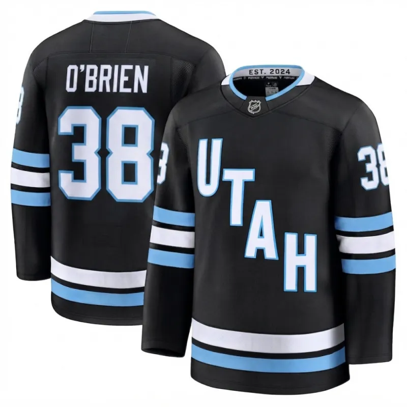 Liam O’Brien Men’s Utah Mammoth Black Home Premium Jersey