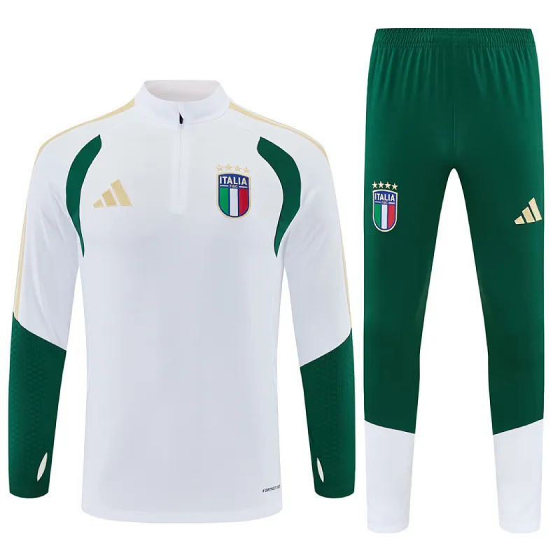 2026 Italy Half-zip Tracksuit White