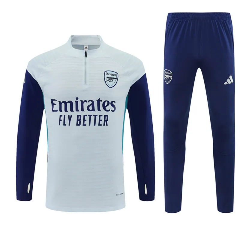 2025 Arsenal Player Version Half-zip Tracksuit Gray