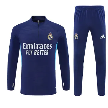2025 Real Madrid Player Version Half-zip Tracksuit Royal Blue
