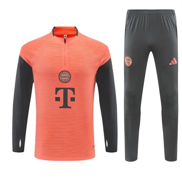 2025 Bayern Munich Player Version Half-zip Tracksuit Orange - A-Grade Quality Detail View