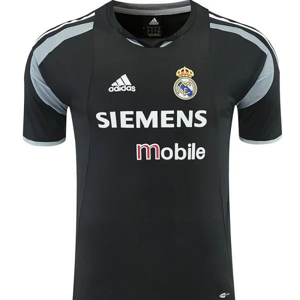 2004/05 Real Madrid Retro Training Jersey Black - A-Grade Quality Detail View