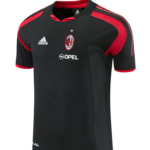 2004/05 AC Milan Retro Training Jersey Black - A-Grade Quality Detail View