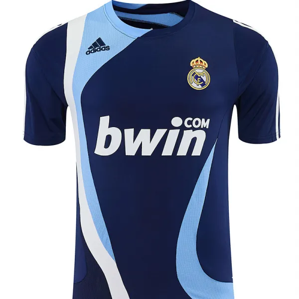 2007/08 Real Madrid Retro Training Jersey Royal Blue - A-Grade Quality Detail View