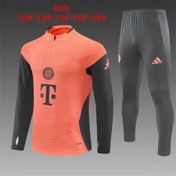 2025 Bayern Munich Kids Player Version Half-zip Tracksuit Orange
