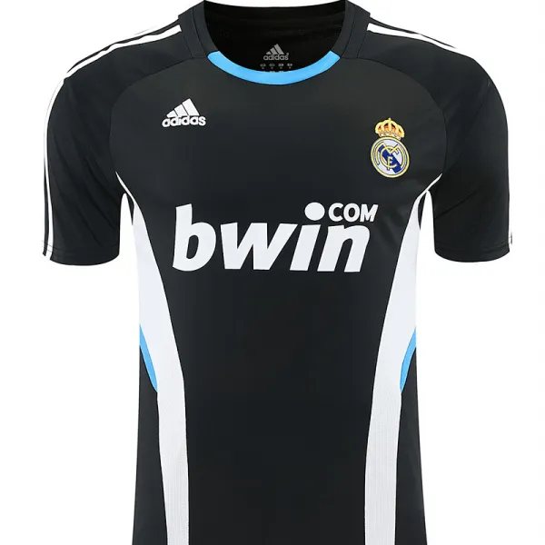 2008/09 Real Madrid Retro Training Jersey Black - A-Grade Quality Detail View