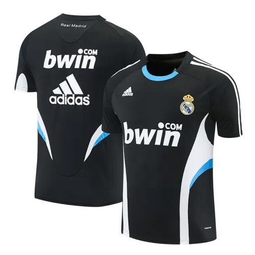 Maillot d'entraînement rétro du Real Madrid 2008/09, noir