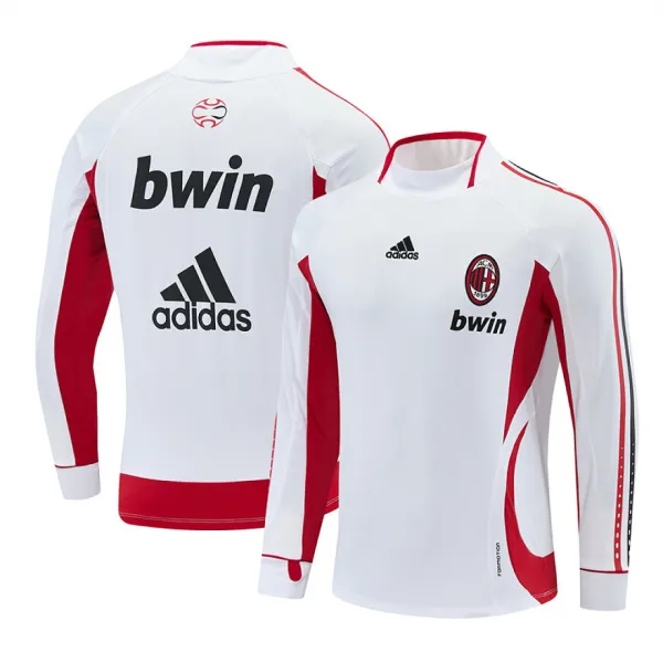 2006/07 AC Milan Retro Long Sleeve Training Jersey White - A-Grade Quality Detail View