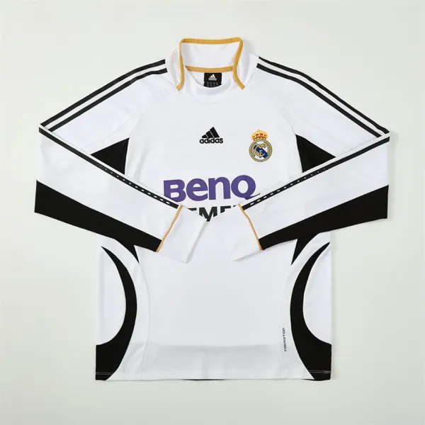 2006/07 Real Madrid Retro Long Sleeve Training Jersey White - A-Grade Quality Detail View