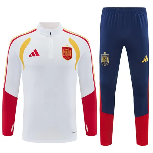 2026 Spain Half-zip Tracksuit White