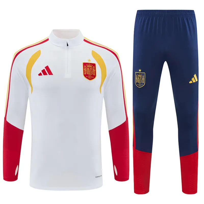 2026 Spain Half-zip Tracksuit White