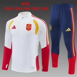 US35.98 - 2026 Spain Kids Half-zip Tracksuit White