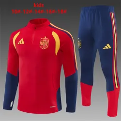 US35.98 - 2026 Spain Kids Half-zip Tracksuit Red