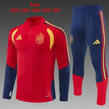 2026 Spain Kids Half-zip Tracksuit Red