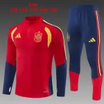 Tuta da ginnastica per bambini "Spagna 2026" con mezza cerniera, rossa 2026 Spain Kids Half-zip Tracksuit Red