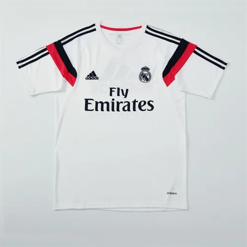 Maillot d'entraînement rétro du Real Madrid 2014/15, blanc