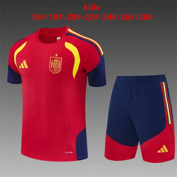 2026 Spain Training Kids Kit Red - A-Grade Quality Detail View