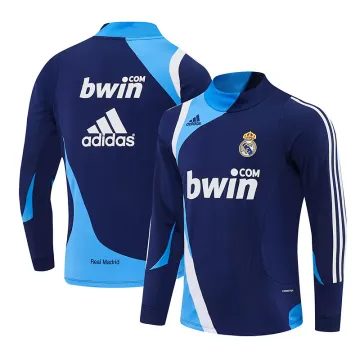 2007/08 Real Madrid Retro Long Sleeve Training Jersey Royal Blue