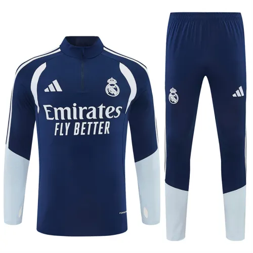 26/27 Real Madrid Half-zip Tracksuit Royal Blue