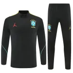 2026 Brazil Jordan Collaboration Half-zip Tracksuit Black/Yellow