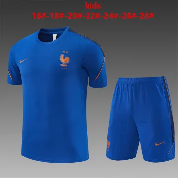 2026 France Training Kids Kit Royal Blue