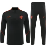 2026 Netherlands Half-zip Tracksuit Black 2026 Netherlands Half-zip Tracksuit Black