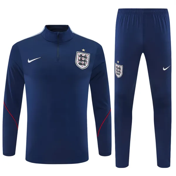 2026 England Half-zip Tracksuit Royal Blue - A-Grade Quality Detail View