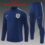 2026 England Kids Half-zip Tracksuit Royal Blue 2026 England Kids Half-zip Tracksuit Royal Blue