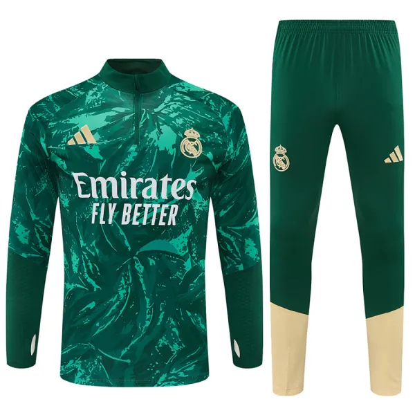 26/27 Real Madrid Camo Half-zip Tracksuit Green - A-Grade Quality Detail View