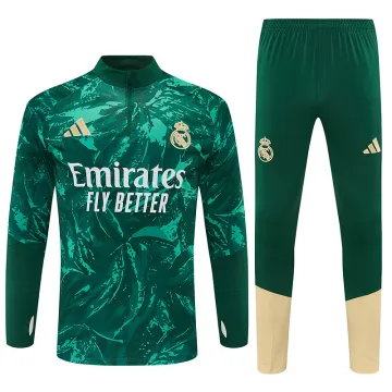 2026 Real Madrid Camo Half-zip Tracksuit Green