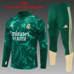 US35.98 - 26/27 Real Madrid Camo Kids Half-zip Tracksuit Green