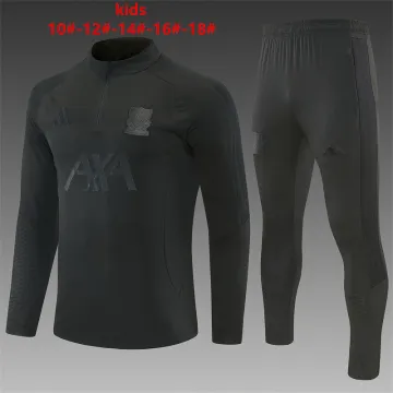 2026 Liverpool All Black Kids Half-zip Tracksuit