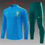 2026 Brazil Kids Half-zip Tracksuit Light Blue