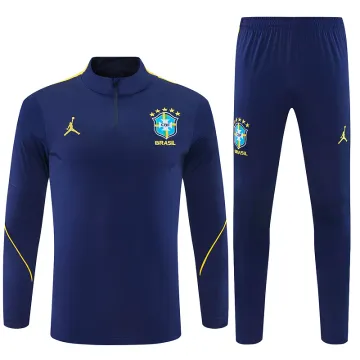 2026 Brazil Jordan Collaboration Half-zip Tracksuit Royal Blue