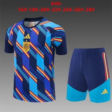 2026 Spain Camo Training Kids Kit Royal Blue