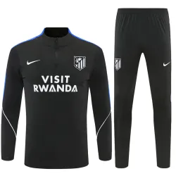 US45.98 - 26/27 Atletico Madrid Half-zip Tracksuit Black