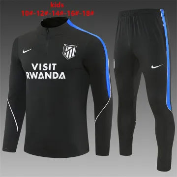 2026 Atletico Madrid Kids Half-zip Tracksuit Black