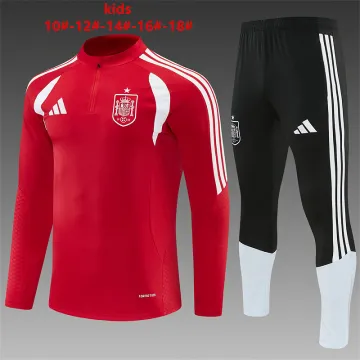 2026 Spain Kids Half-zip Tracksuit Red/White