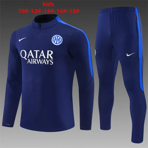 26/27 Inter Milan Kids Half-zip Tracksuit Navy Blue