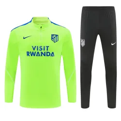 US45.98 - 26/27 Atletico Madrid Half-zip Tracksuit Neon Green