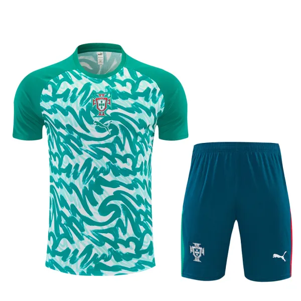 2026 Portugal Camo Training Kit Green/White - A-Grade Quality Detail View